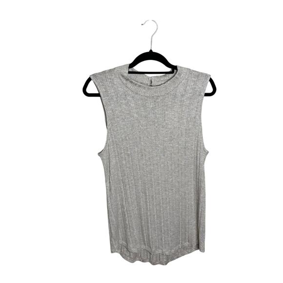 NWT Anthropologie Pure & Good Mock Neck Grey Sleeveless Sweater Tunic Women's XL - Picture 1 of 9